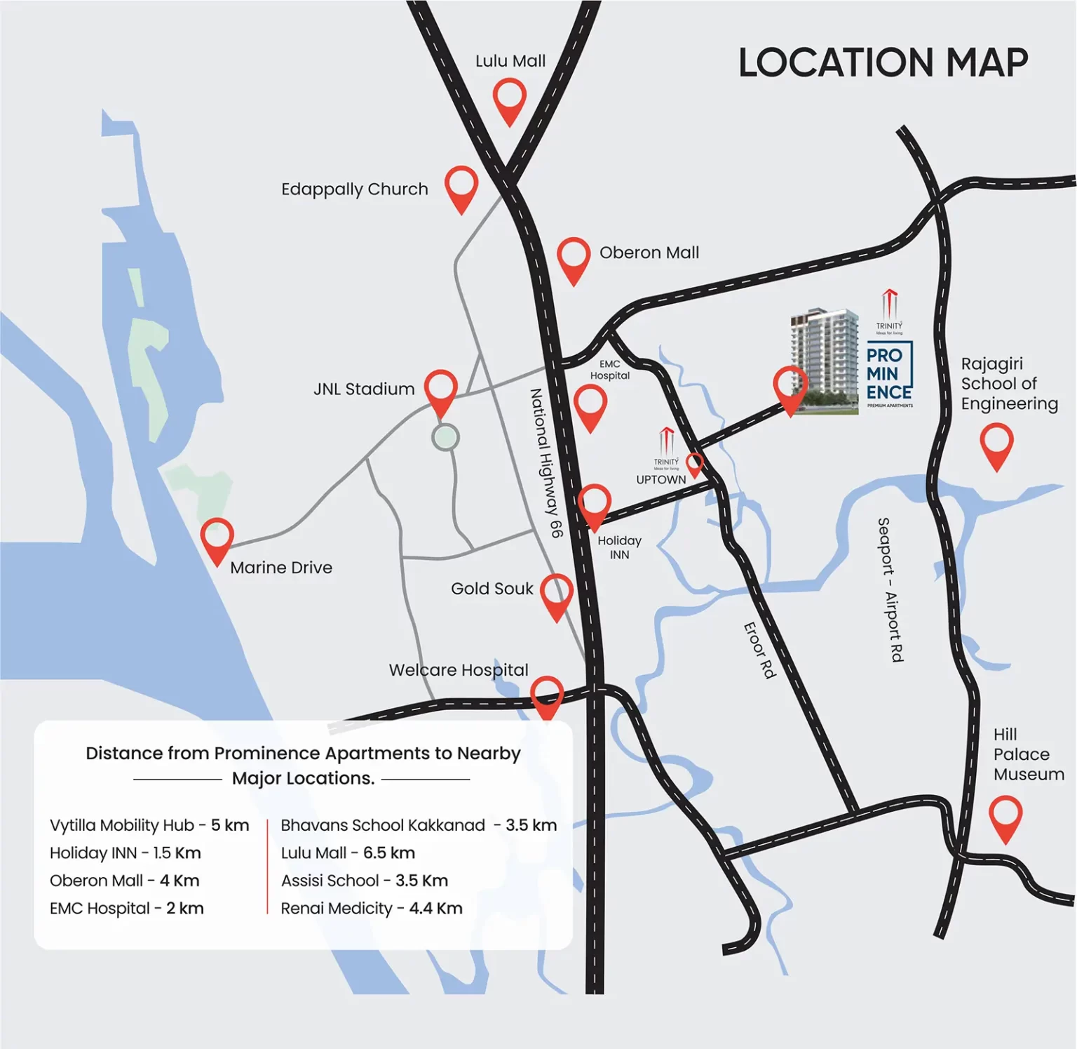 Trinity Prominence Location Map